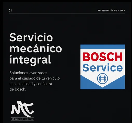 Portada de la presentación de marca de MT Multimarca, servicio Bosch Car Service