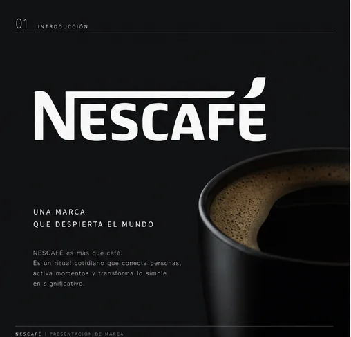 Portada de la presentación de marca de Nescafé