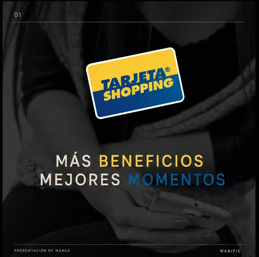 Portada de la presentación de marca de Tarjeta Shopping